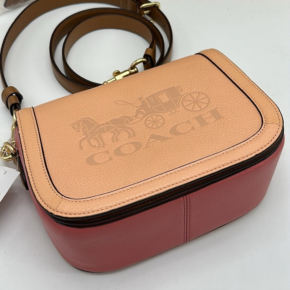 Coach Saddle Bag In Colorblock With Horse And Carriage - Picture 8 of 16